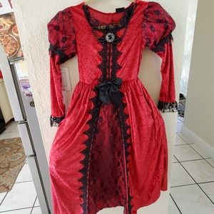 Red vampire dress Girls size 7-8